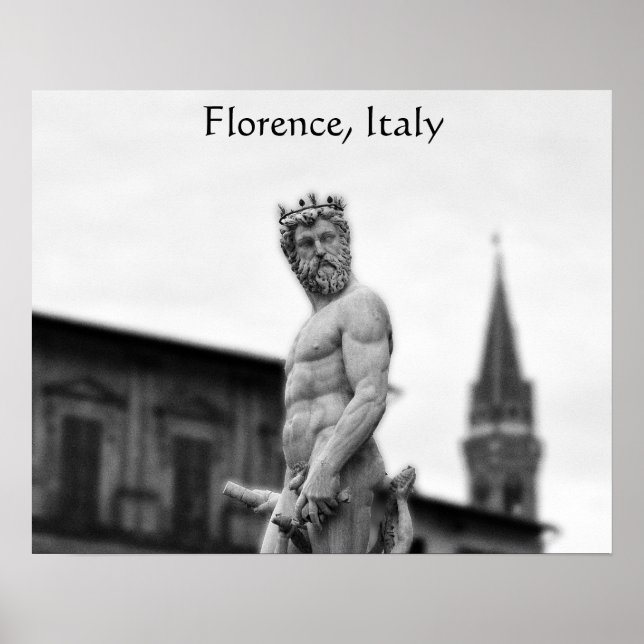 Statue de Neptune, Florence, Poster (Devant)