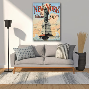 Statue de New York du Poster vintage de la liberté