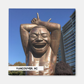 Statue de rire Vancouver BC Aimant de voyage