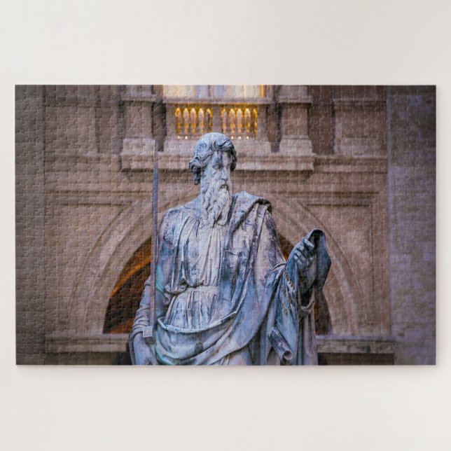 Statue de Saint Paul Rome. Jigsaw Puzzle (Horizontal)