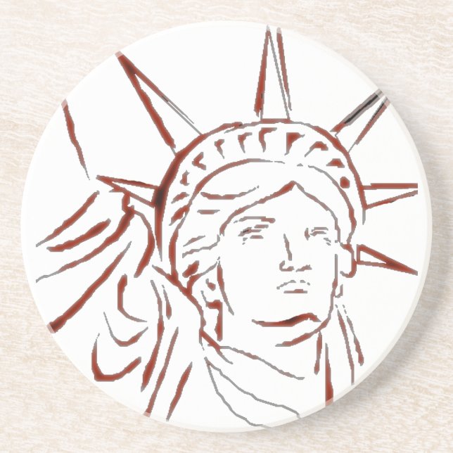 Statue des dessous de verre de liberté (Devant)