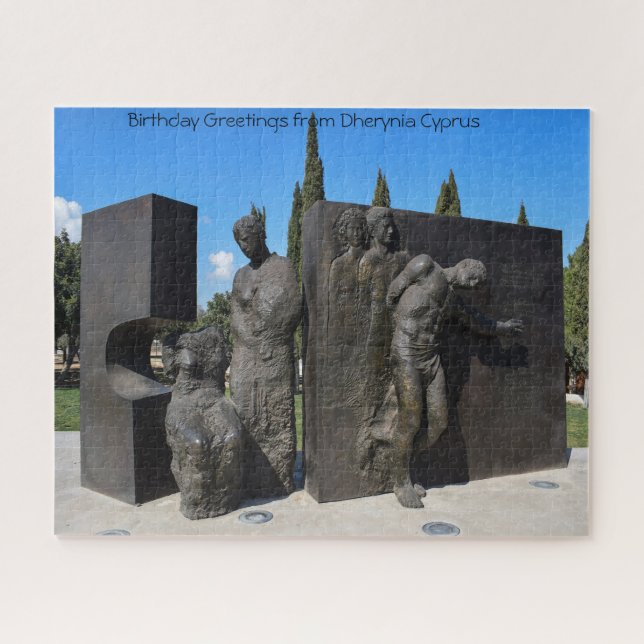 Statue Dherynia Chypre. Jigsaw Puzzle (Horizontal)