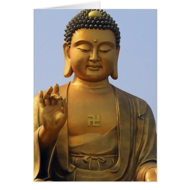 Statue du Bouddha dans le ciel bleu, levée à la ma (Devant)