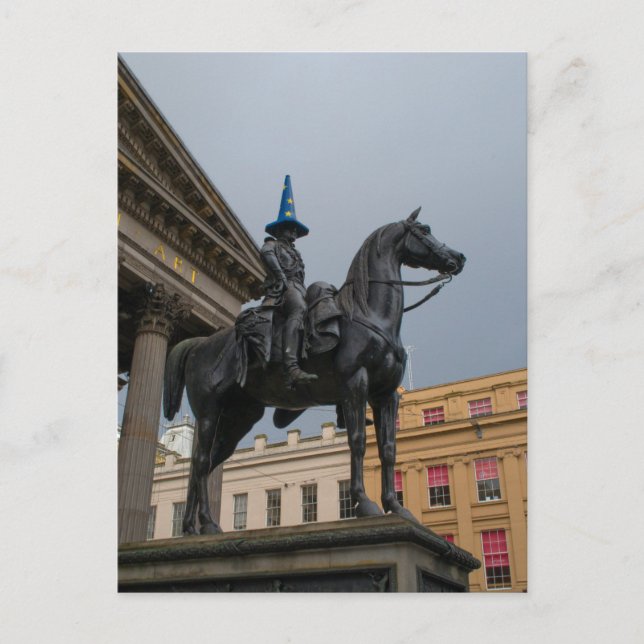 Statue du duc de Wellington, Carte postale de Glas (Devant)
