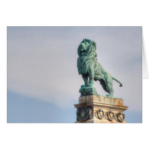 Statue du lion bronze