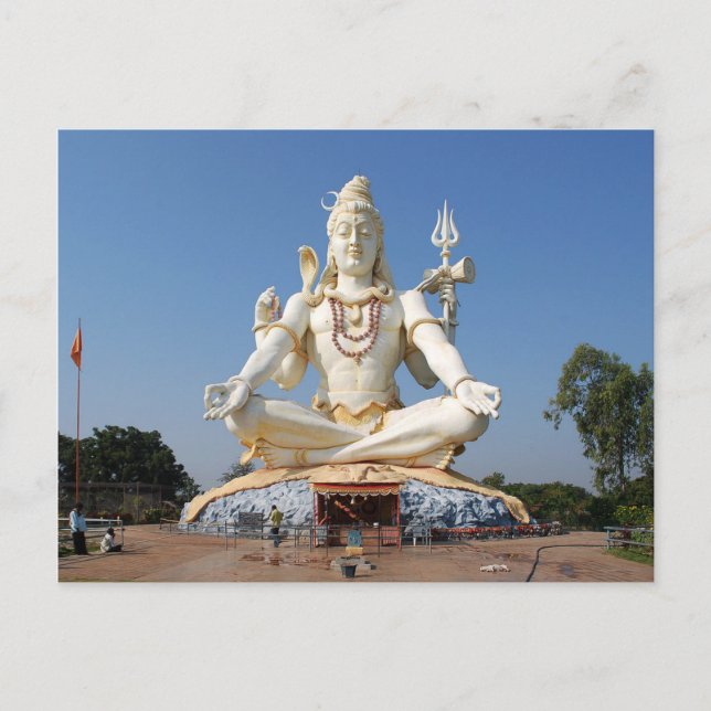 Statue du Lord Shiva de la carte postale à Bijapur (Devant)