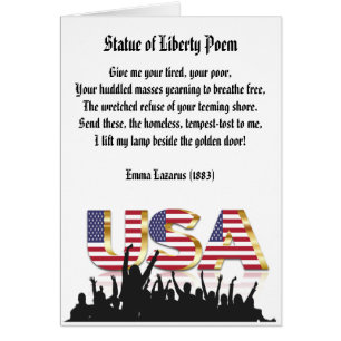 Statue du poème de la liberté, Une nation d'immigr