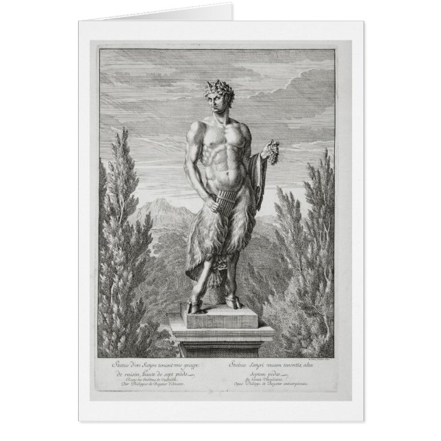Statue d'un Satyr tenant un bouquet de raisins, Ve (Devant)