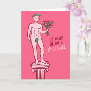 STATUE GALENTINE Valentine Whimsical Funny Hype Card