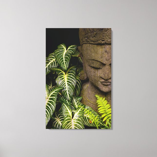 Statue in a Garden: Chiang Mai, Thailand Canvas Print (Front)