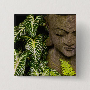 Statue in a Garden Location Information: Chiang Ma 2 Inch Square Button