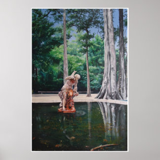 Statue in Jardin de Botanica, Rio de Janeiro Poster