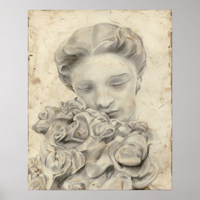 Statue in the Garden I Poster (Front)