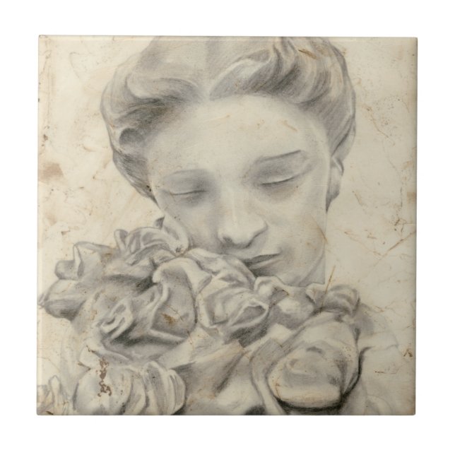 Statue in the Garden I Tile (Front)