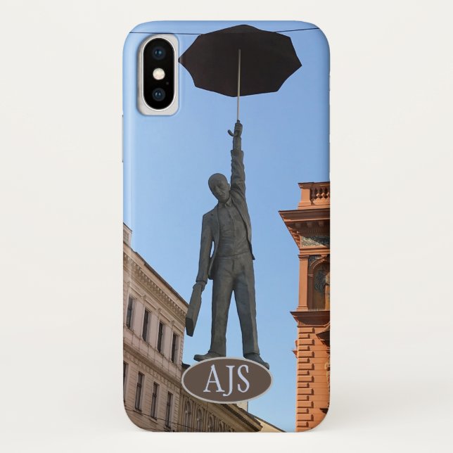 Statue in the Sky in Prague. Mobile Phone Case (Back)
