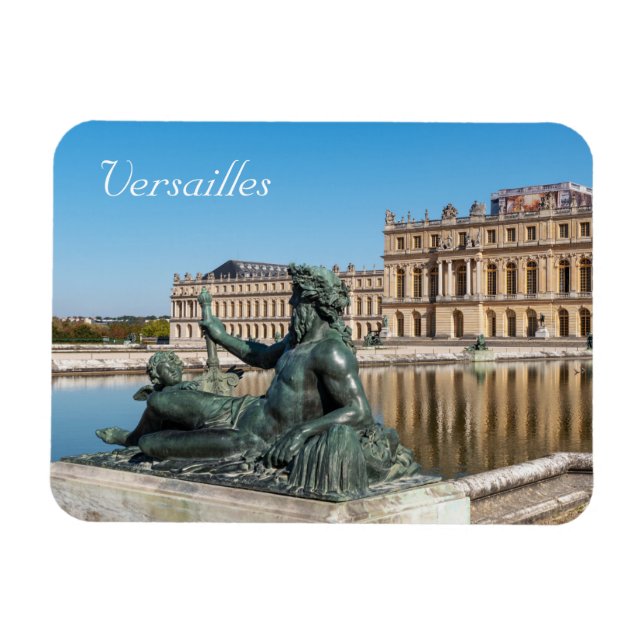 Statue Le Rhone in the garden of Versailles castle Magnet (Horizontal)