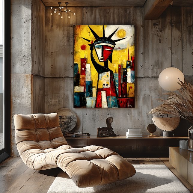 Statue Liberty Contemporary Abstract Expressionism Poster (Creator Uploaded)