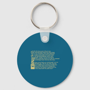 Statue Liberty New Colossus Patriotic Keychain
