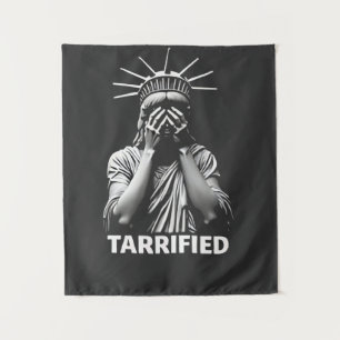 Statue Liberty New York America Tarrified  Tapestry