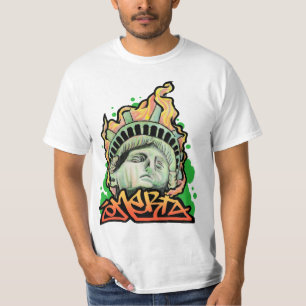 STATUE LIBERTY OMERTA MOB COSA NOSTRA NYC GRAFFITI T-Shirt