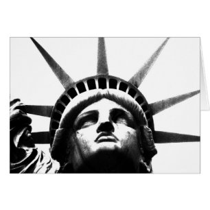Statue noire et blanche de la Liberté