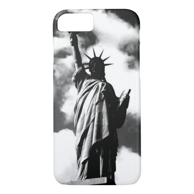 Statue noire et blanche de Liberty iPhone 7 Coque (Dos)