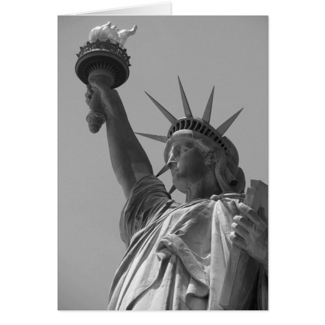 Statue noire et blanche de Liberty New York (Devant)