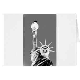 Statue noire et blanche de Liberty New York City