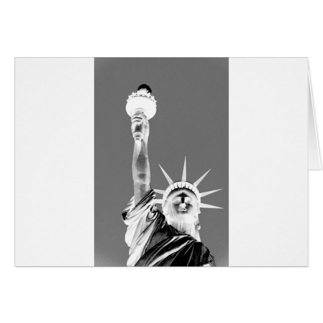 Statue noire et blanche de Liberty New York City (Devant horizontal)