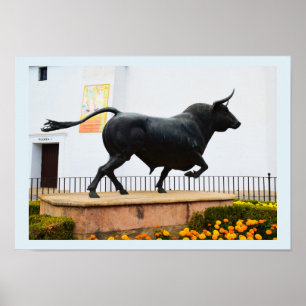 Statue of a bull poster