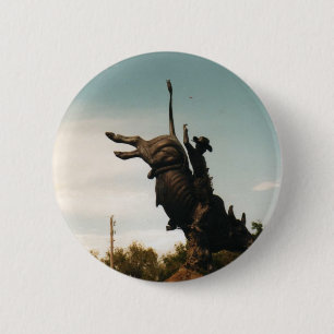 Statue of a bullrider(kkincade12) 2 inch round button