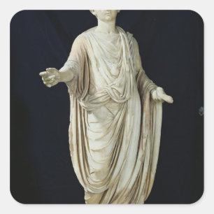 Statue of a Child Square Sticker