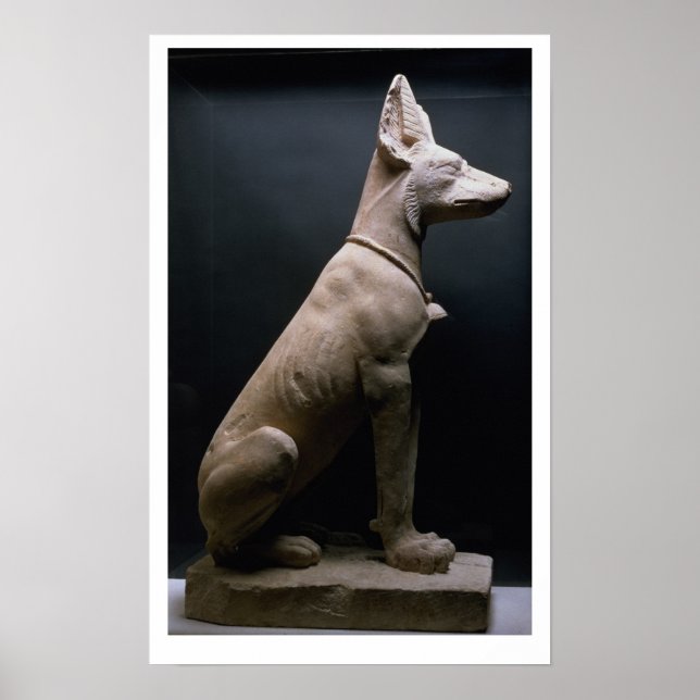 Statue of a Dog, Mesopotamia, c.5000-1000 BC (lime Poster (Front)