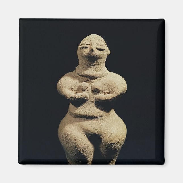 Statue of a goddess, 6th millennium BC Magnet (Front)