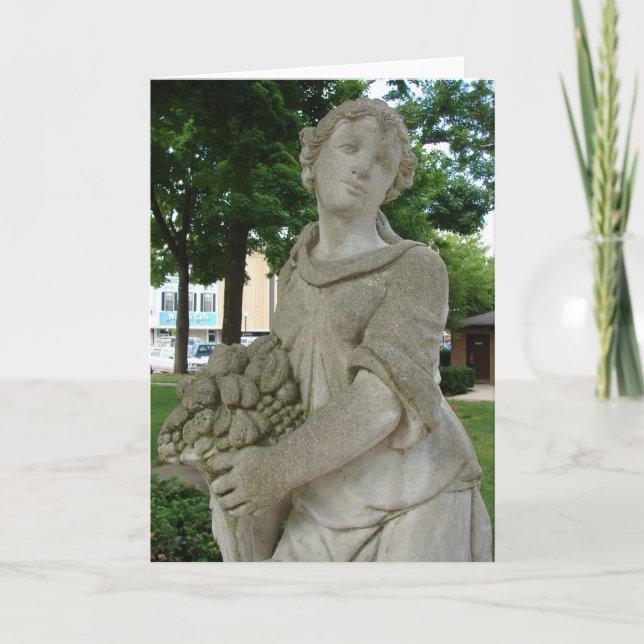 Statue of a Lady in the Park Card (Front)