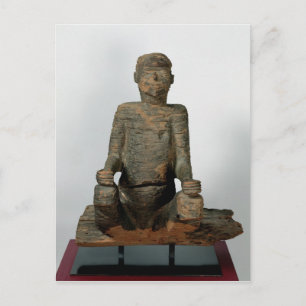 Statue of a seated man, Mbembe, Nigeria Postcard