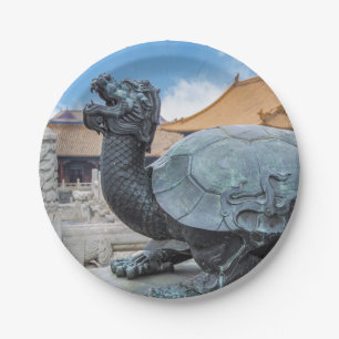 Statue of a turtle in the Forbidden City - Beijing Paper Plate