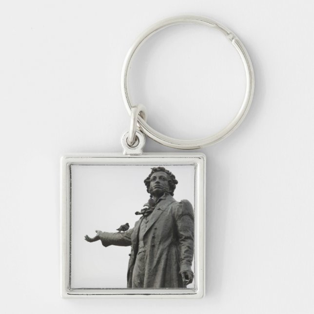 Statue of Alexander Pushkin, Saint Petersburg Keychain (Front)
