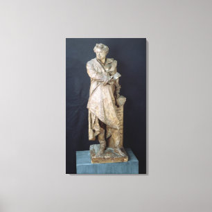 Statue of Alexandre Dumas Pere , c.1883-87 Canvas Print