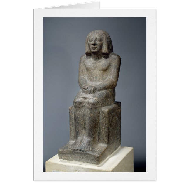 Statue of Ankh, Priest of Horus, Early Dynastic Pe (Front)