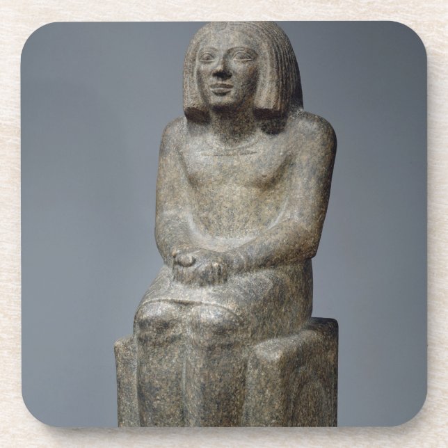 Statue of Ankh, Priest of Horus, Early Dynastic Pe Coaster (Front)