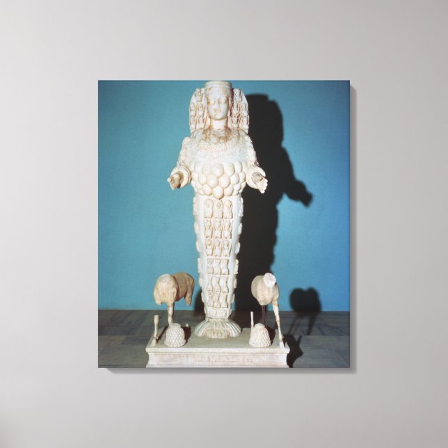 Statue of Artemis with Hunting Dogs, c.AD 135-75 Canvas Print (Front)