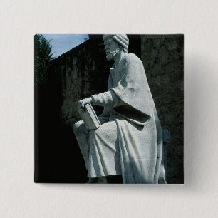 Statue of Averroes 2 Inch Square Button