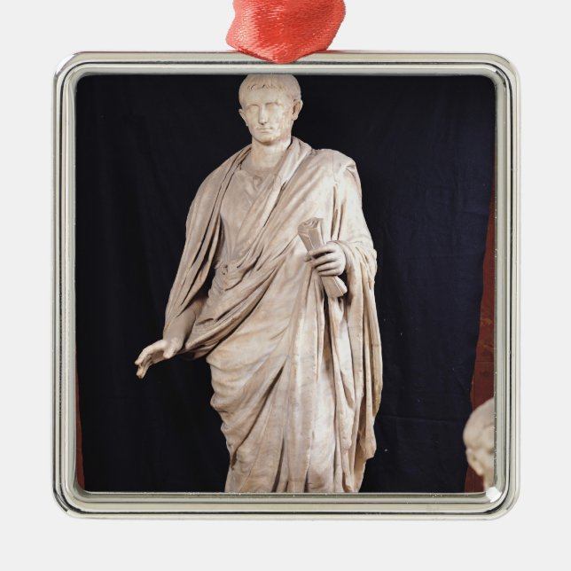 Statue of Caesar Augustus Metal Ornament (Front)