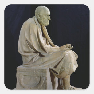 Statue of Chrysippus  the Greek philosopher Square Sticker