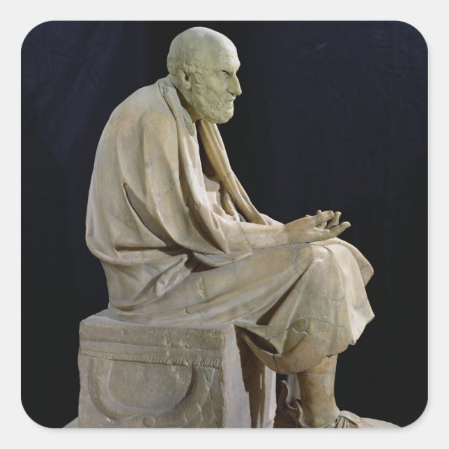 Statue of Chrysippus  the Greek philosopher Square Sticker (Front)