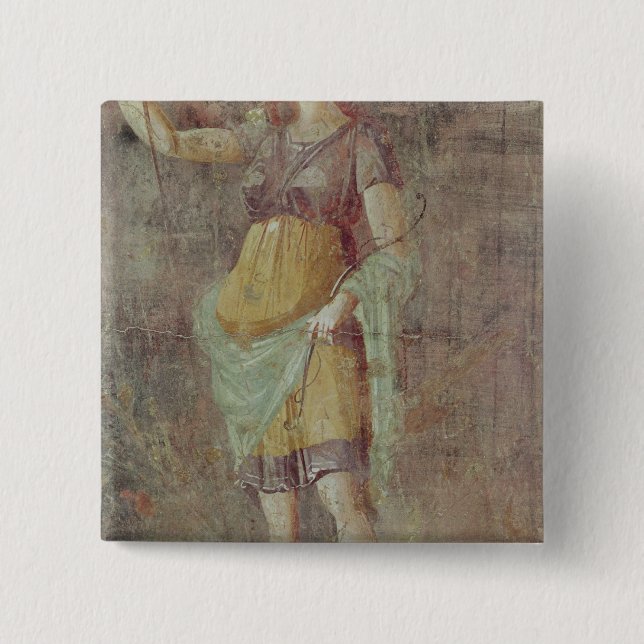 Statue of Diana, from Pompeii, c.50-59 2 Inch Square Button (Front)