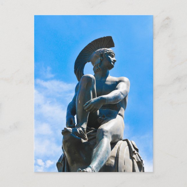 Statue of Greek soldier in Athens, Greece Postcard (Front)