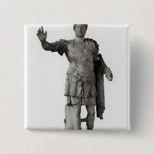 Statue of Hadrian (marble 2 Inch Square Button