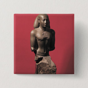 Statue of Iahmes Saneith 2 Inch Square Button